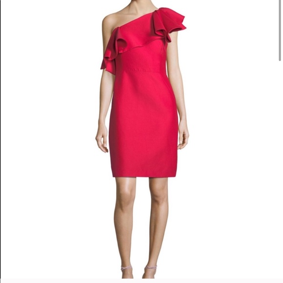 Halston Heritage Asymmetrical Dress - Picture 1 of 6